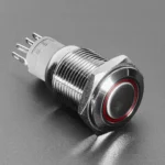 bouton poussoir métallique étanche momentané 16mm 12-24v + voyant led rouge - Didactico Tunisie