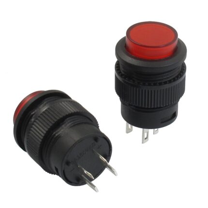 bouton poussoir r16-503bd - Bouton poussoir miniature momentané rouge R16-503BD 16 mm avec témoin lumineux - Didactico Tunisie