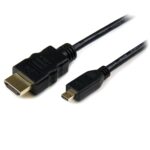 Câble micro HDMI/HDMI noir 1.5m pour Raspberry Pi 4/5