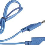 Cordon de test banane-banane 4 mm bleu, connecteurs à fiches banane empilables