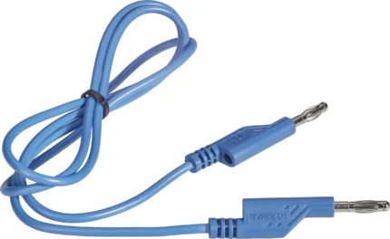 Cordon de test banane-banane 4 mm bleu, connecteurs à fiches banane empilables