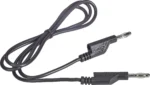Cordon de test banane-banane 4 mm noir, connecteurs à fiches banane empilables
