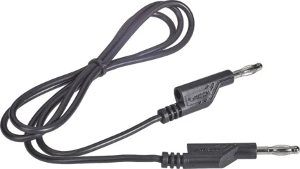 Cordon de test banane-banane 4 mm noir, connecteurs à fiches banane empilables