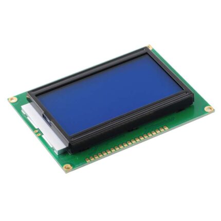 Écran LCD 2004 bleu, 20x4 caractères, interface I2C, fond bleu avec texte blanc, idéal pour projets électroniques.