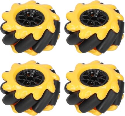Kit de 4 Roues McNamum jaune 80MM + accouplements 6.7mm