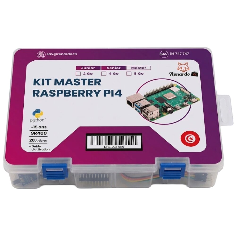 Boîte de kit Master Raspberry Pi 4 avec composants inclus