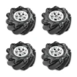 kit roues mecanum - Kit 4 Roues Mecanum Noires 60mm + Accouplements 6.7mm - Didactico Tunisie