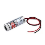 Module laser rouge focalisable de 12mm avec fils de connexion, idéal pour projets électroniques et systèmes robotiques.