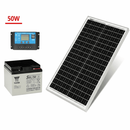 Panneau Solaire 50W - Kit Complet avec Batterie et Contrôleur